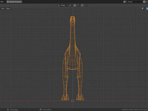low-poly gallimimus 3D Model