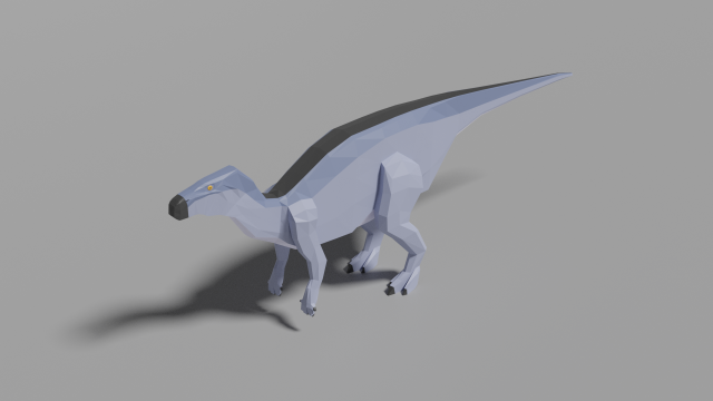 low-poly iguanodon 3D Модель .c4d .max .obj .3ds .fbx .stl .blend 