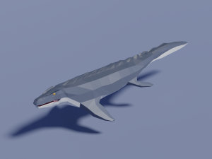 low-poly mosasaurus 3D Модель