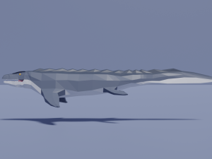 low-poly mosasaurus 3D मॉडल