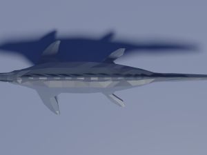 low-poly mosasaurus 3D मॉडल