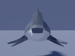 low-poly mosasaurus 3D मॉडल