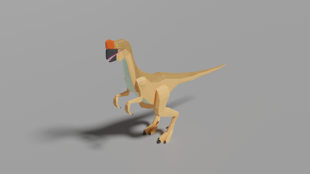 low-poly oviraptor Modelo 3D .c4d .max .obj .3ds .fbx .stl .blend 