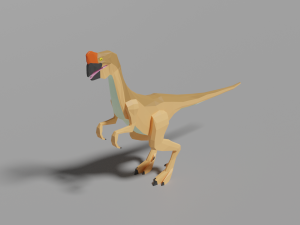 low-poly oviraptor 3D 模型