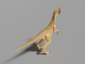 low-poly oviraptor Modelo 3D