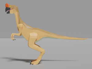 low-poly oviraptor Modelo 3D