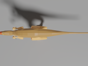 low-poly oviraptor Modelo 3D
