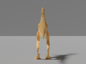 low-poly oviraptor Modelo 3D