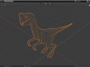 low-poly oviraptor Modelo 3D
