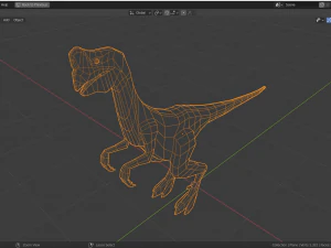 low-poly oviraptor 3D Model