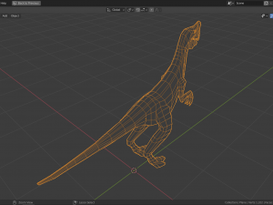 low-poly oviraptor Modelo 3D