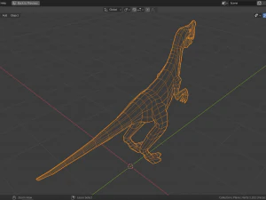 low-poly oviraptor 3D Model