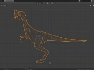 low-poly oviraptor 3D Model