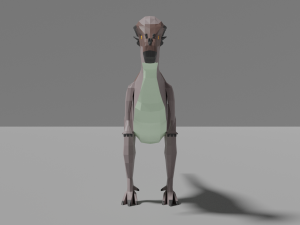 low-poly pachycephalosaurus 3D Model