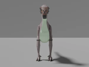 low-poly pachycephalosaurus 3D Model