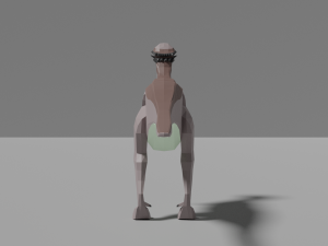low-poly pachycephalosaurus 3D Model