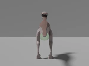 low-poly pachycephalosaurus 3D Model