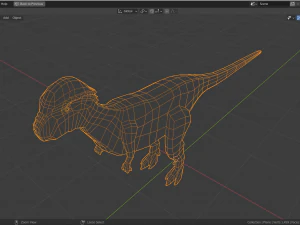low-poly pachycephalosaurus 3D Model