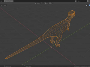 low-poly pachycephalosaurus 3D Model