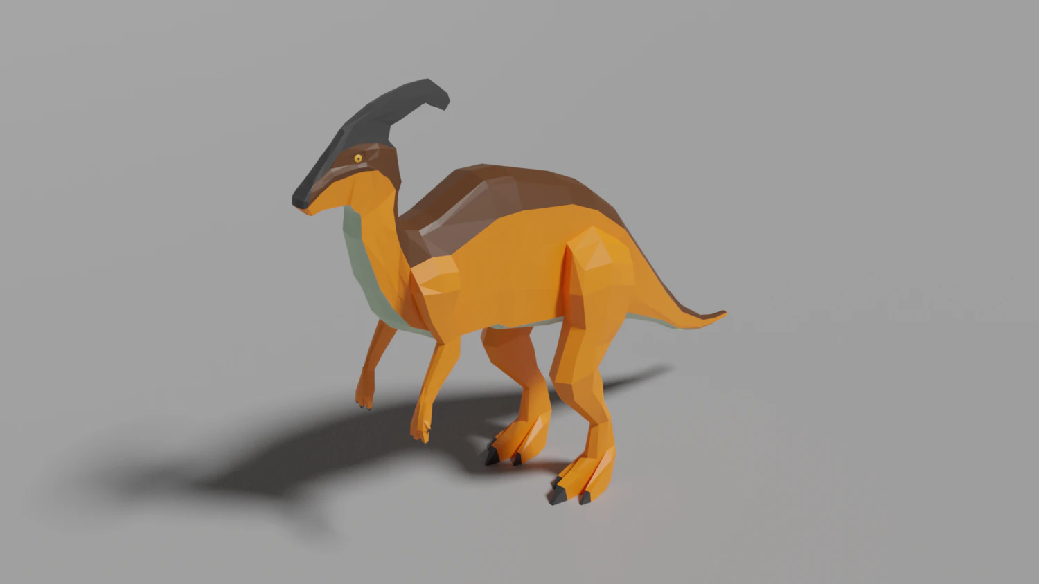 low-poly parasaurolophus 3D Model .c4d .max .obj .3ds .fbx .stl .blend