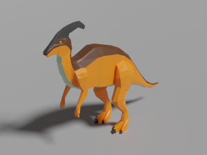 low-poly parasaurolophus 3D Model