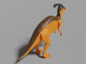 low-poly parasaurolophus 3D Model