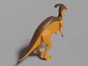 low-poly parasaurolophus 3D Model