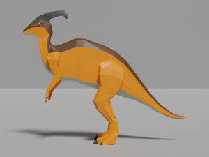 low-poly parasaurolophus 3D Model