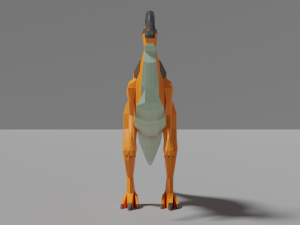 low-poly parasaurolophus 3D Model