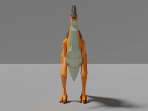 low-poly parasaurolophus 3D Model