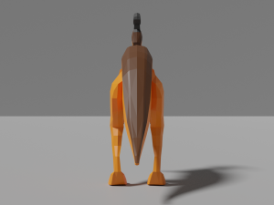 low-poly parasaurolophus 3D Model
