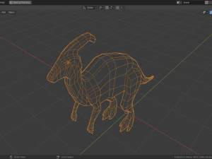 low-poly parasaurolophus 3D Model