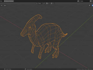 low-poly parasaurolophus 3D Model