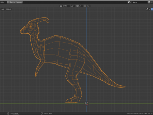 low-poly parasaurolophus 3D Model