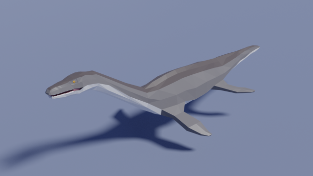low-poly plesiosaurus 3D Model .c4d .max .obj .3ds .fbx .stl .blend 