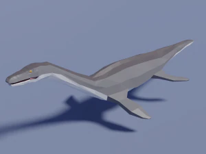 d&uuml;ş&uuml;k poli plesiosaurus 3D Model
