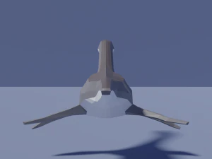 plesiossauro de baixo poli Modelo 3D