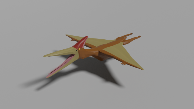 low-poly pteranodon 3D मॉडल .c4d .max .obj .3ds .fbx .stl .blend 