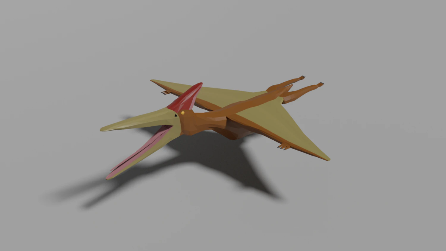 low-poly pteranodon 3D Model .c4d .max .obj .3ds .fbx .stl .blend 