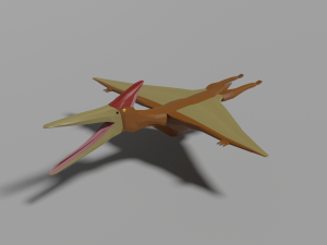 low-poly pteranodon 3D मॉडल