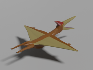 low-poly pteranodon 3D मॉडल