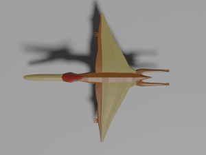low-poly pteranodon 3D मॉडल