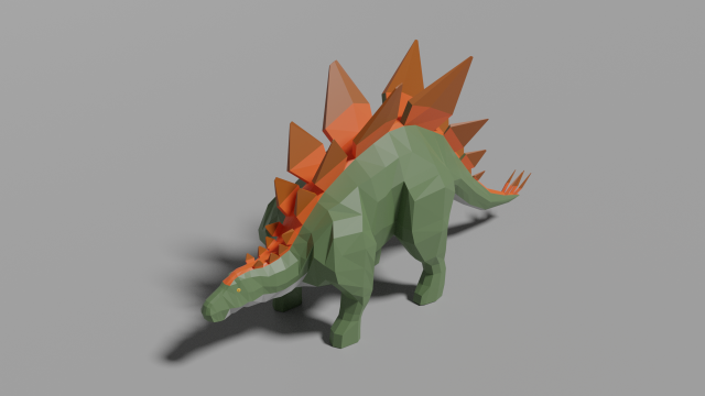 low-poly stegosaurus Modello 3D .c4d .max .obj .3ds .fbx .stl .blend 