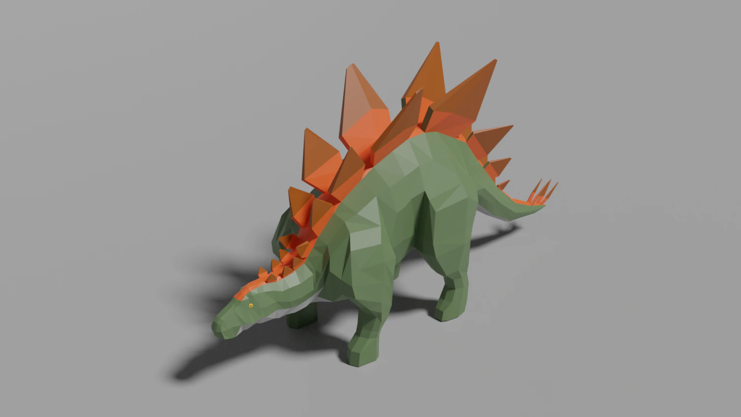 low-poly stegosaurus 3D Model .c4d .max .obj .3ds .fbx .stl .blend 