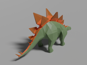 low-poly stegosaurus Modello 3D