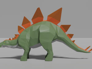 low-poly stegosaurus Modello 3D