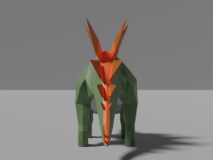 low-poly stegosaurus Modello 3D