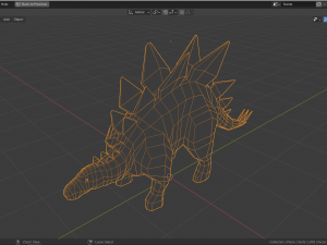 low-poly stegosaurus Modello 3D