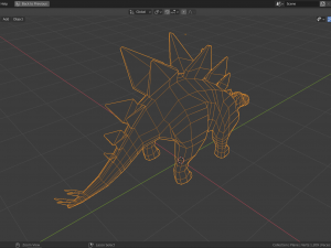 low-poly stegosaurus Modello 3D