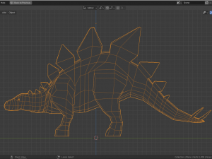 low-poly stegosaurus Modello 3D